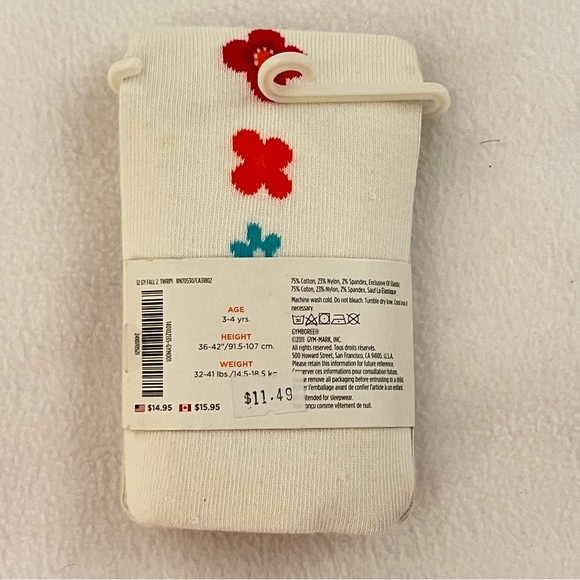 Gymboree Woodland Friends Flower Printed Tights - Picture 3 of 4